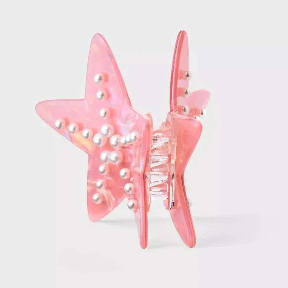 Roller Rabbit x Target Starfish Claw Clip Orange Hair Clip Beach Style NEW - Picture 3 of 4